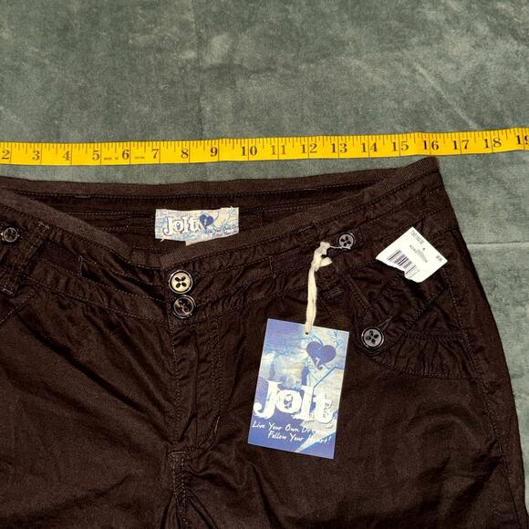 Jolt Capri Pants Women's 11 Brown Cotton Boho Casual Flat Front NEW NWT - Picture 6 of 9